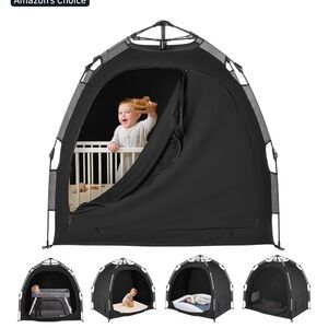 Portable Black Baby Sleep Tent